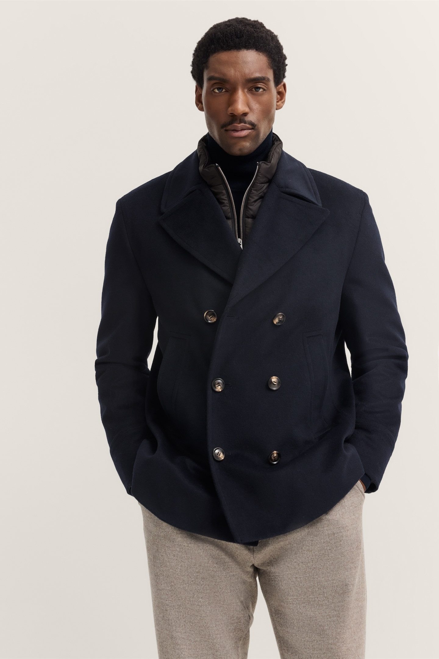 bugatti Cabanjacke Rainseries wasserfest mit Westen-Einsatz und Reverskragen