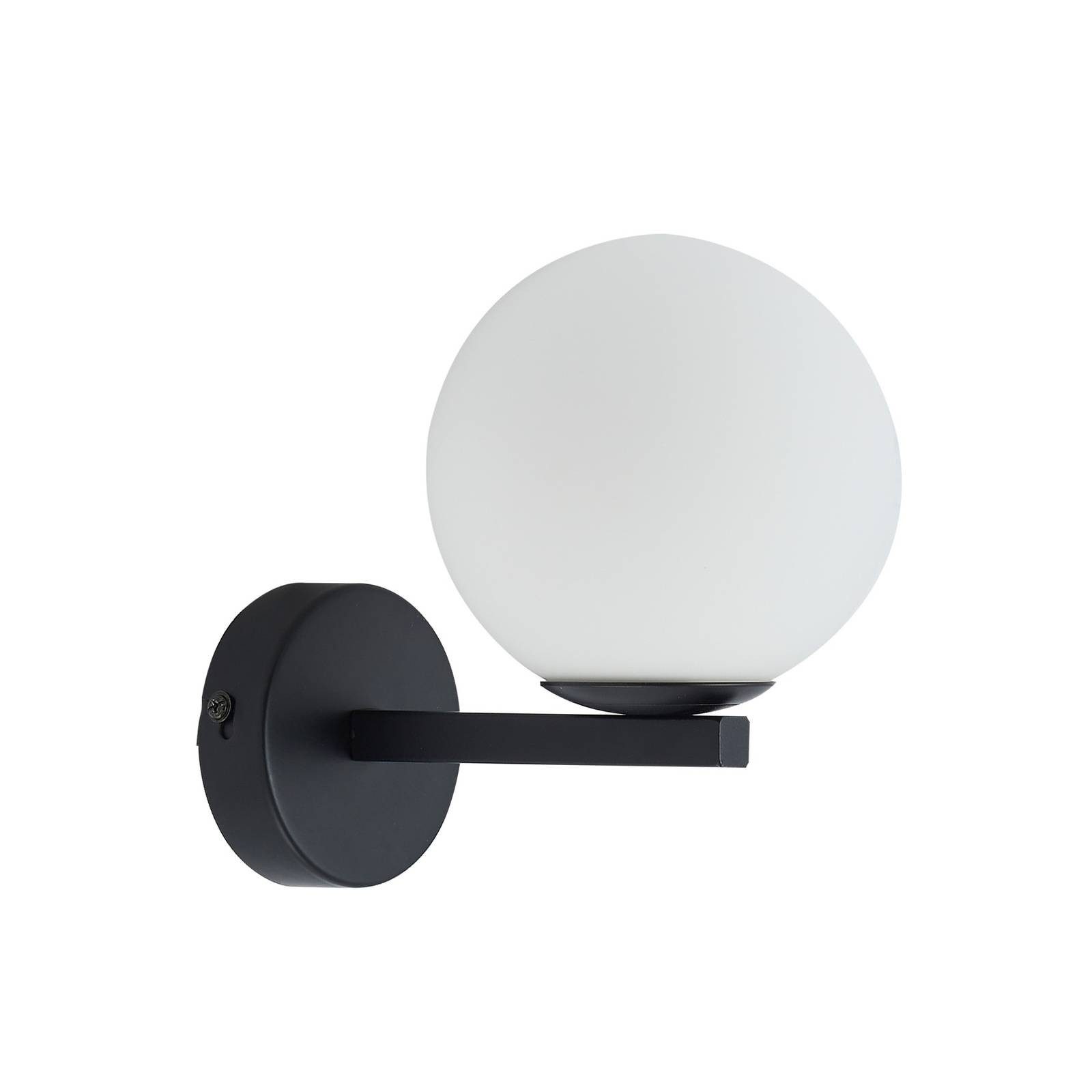 Lucande Wandleuchte Bidolo, Metall, Schwarz IP44, 1 x 8 W LED