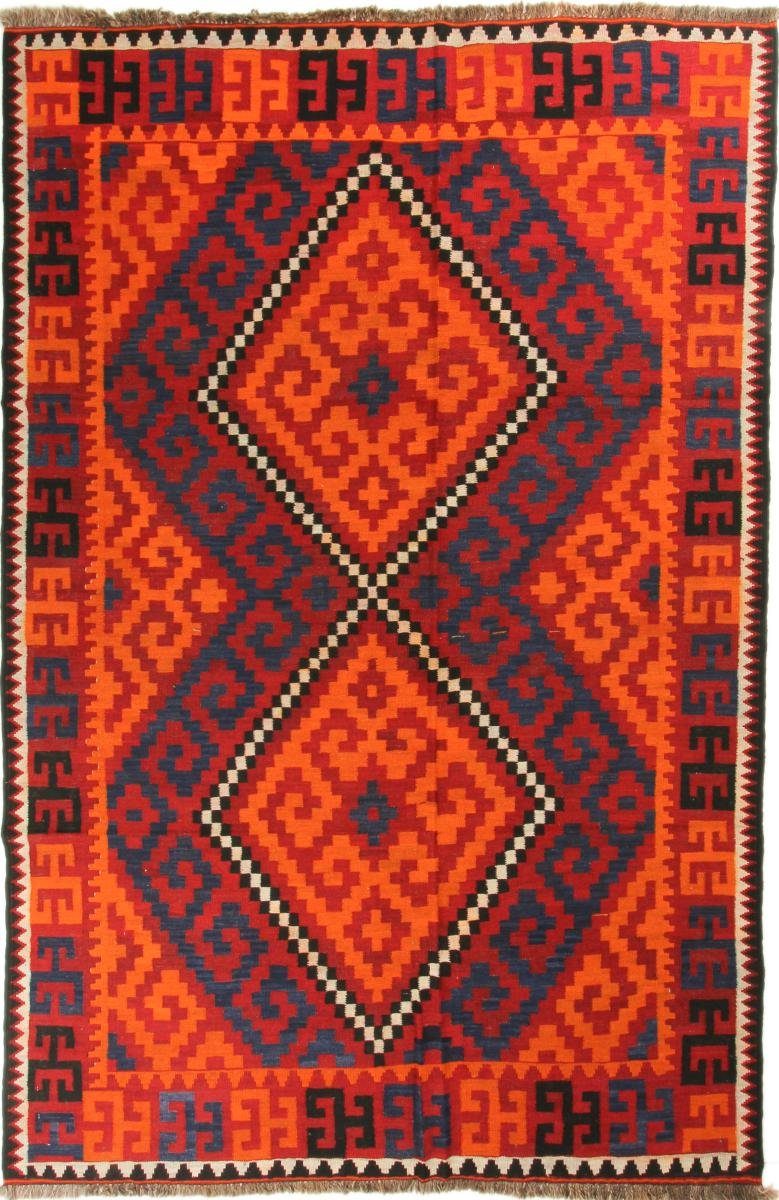 Orientteppich Kelim Afghan Antik 196x296 Handgewebter Orientteppich, Nain Trading, rechteckig, Höhe: 3 mm