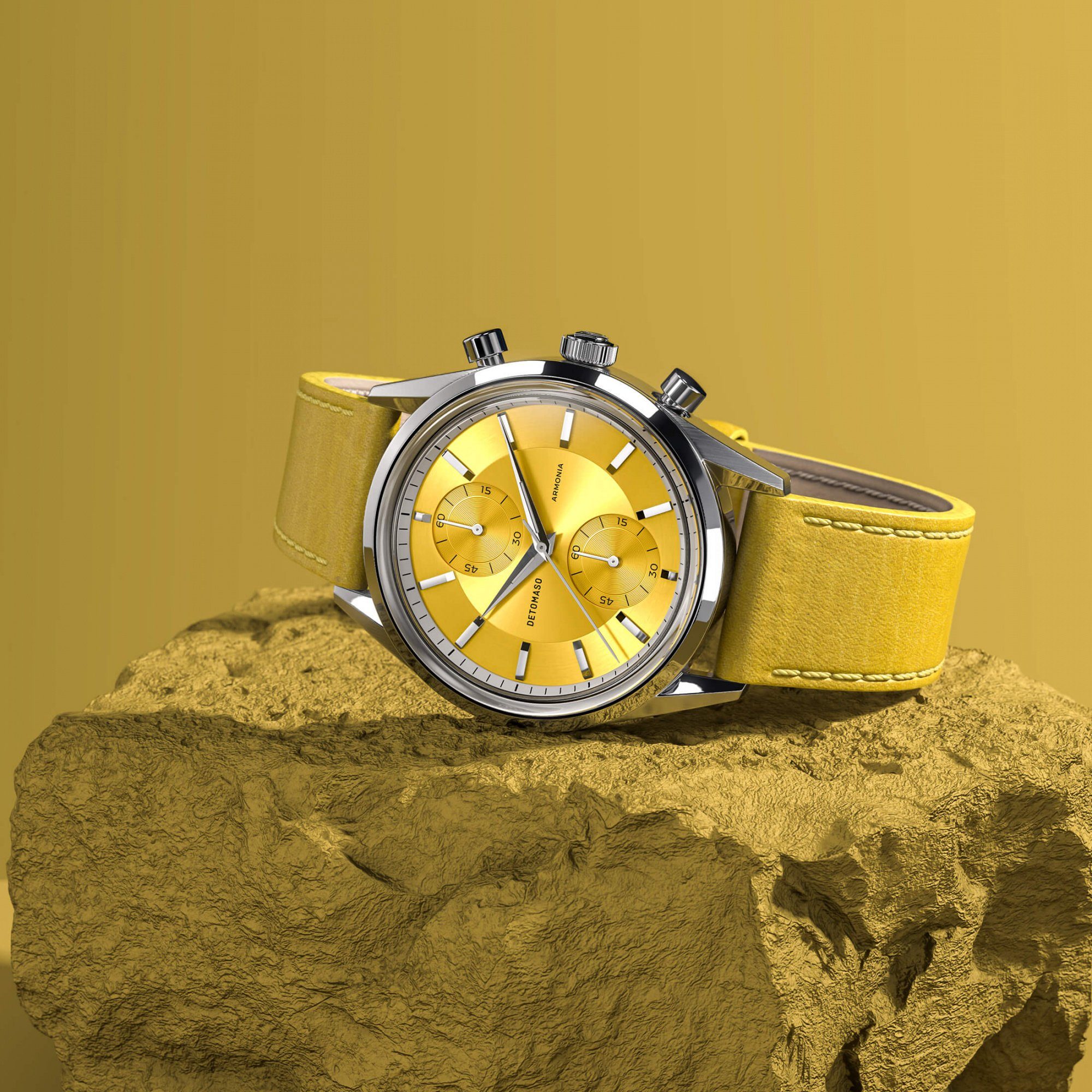 DETOMASO Quarzuhr ARMONIA YELLOW CHRONO