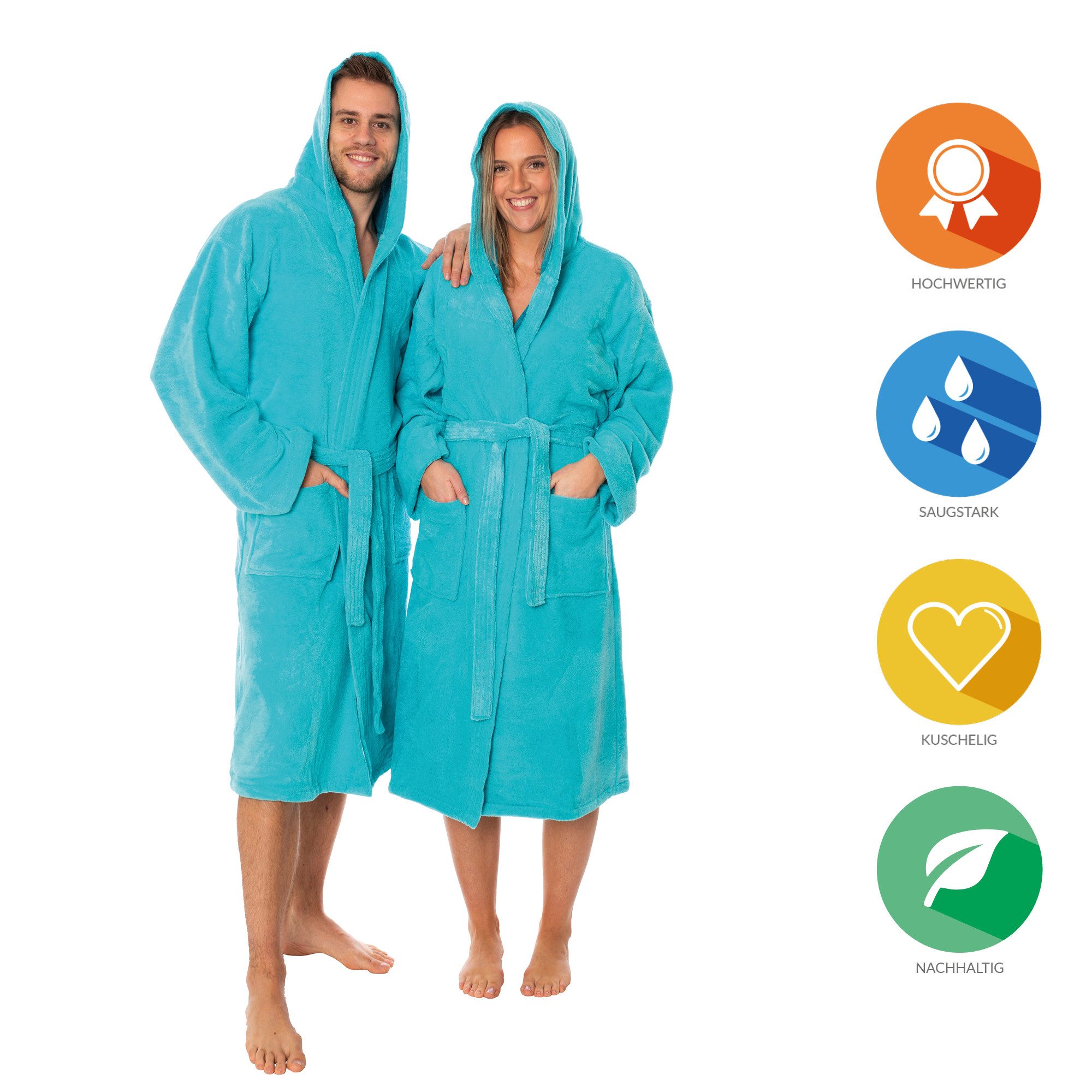 Lavea Bademantel Madrid, aus 100% Bambusviskose, fusselfrei, pflegeleicht, günstig online kaufen