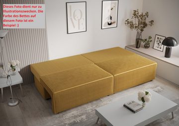 pressiode Sofa Schlafsofa, COUCH mit Schlaffunktion und Bettkasten 262cm MIRAX2