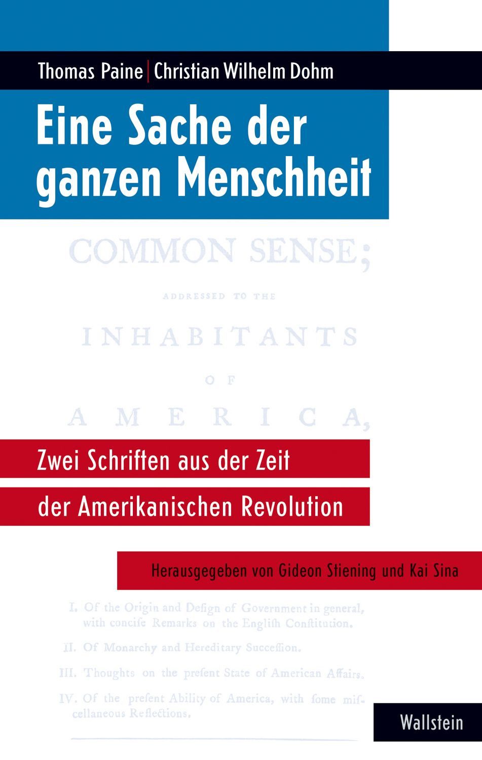 Eine Sache der ganzen Menschheit / Christian Wilhelm Dohm, Thomas Paine
