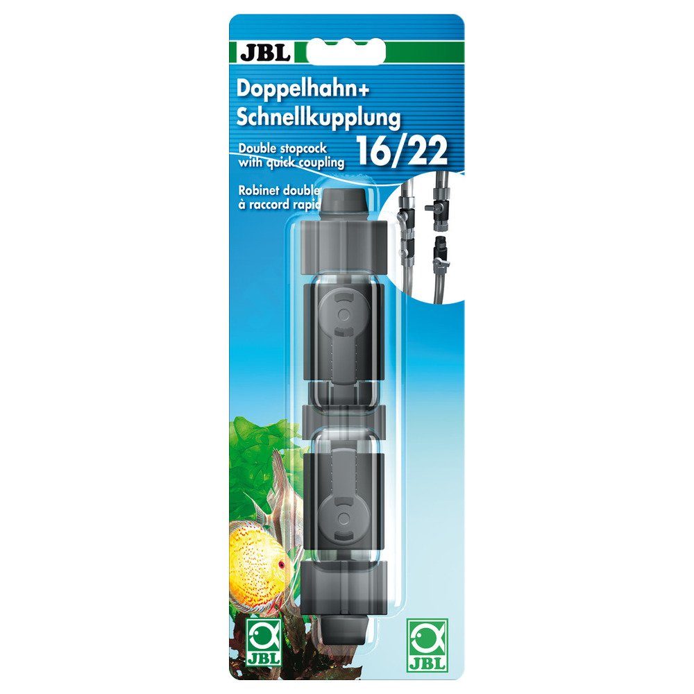 Aquarium Doppelhahn + Schnellkupplung 16/22