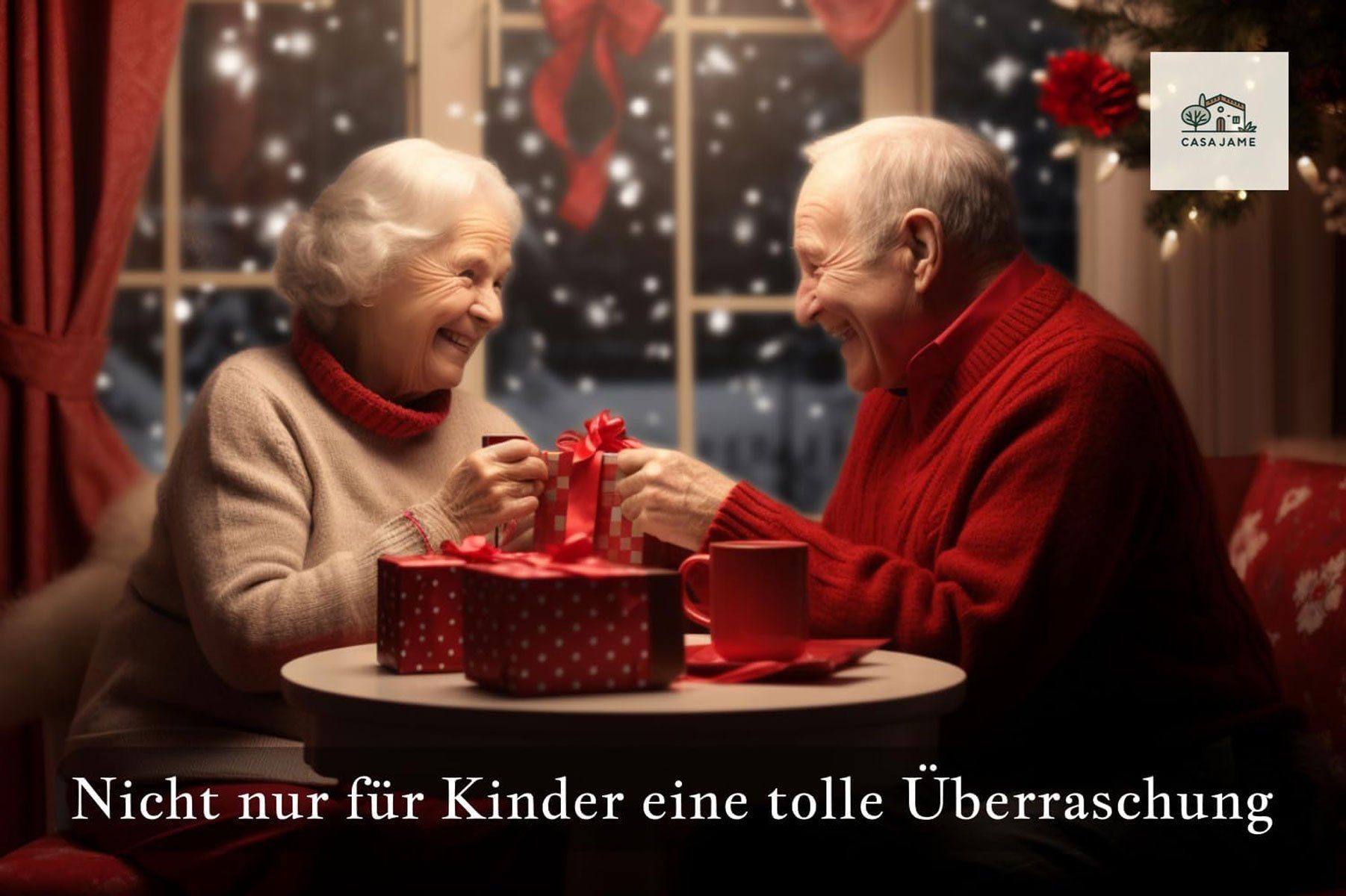 BOLTZE GRUPPE Keksdose CasaJame 3er Set Keksdose Plätzchendose Weihnachten Wichtel grau V15 – Bild 4 von 5