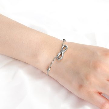Kim Johanson Armband Infinity Unendlichkeit Liebe Ewigkeit (1-tlg), mit Zirkonia
