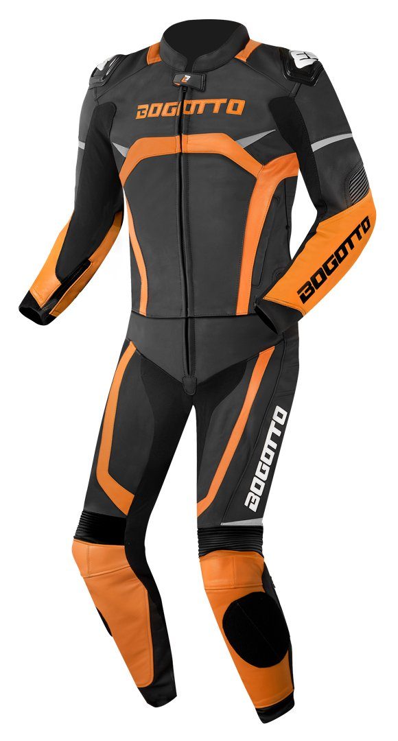 Bogotto Motorradkombi Misano 2-Teiler Motorrad Lederkombi protektoren reflektierende