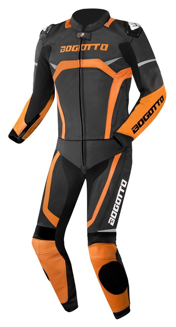 Bogotto Motorradkombi Misano 2-Teiler Motorrad Lederkombi Black/Orange