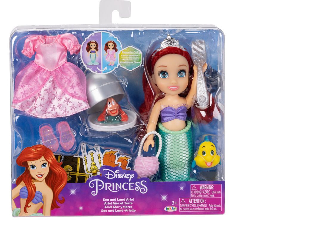 Jakks Pacific Stehpuppe Disney Arielle die Meerjungfrau " Sea and Land" - Puppe - 15 cm (1-tlg)
