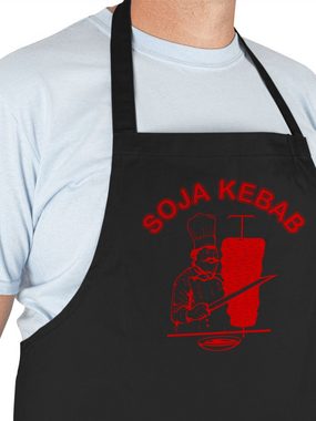 Shirtracer Kochschürze Soja Kebab Logo Vegan Vegetarisch, (1-tlg), Karneval & Fasching