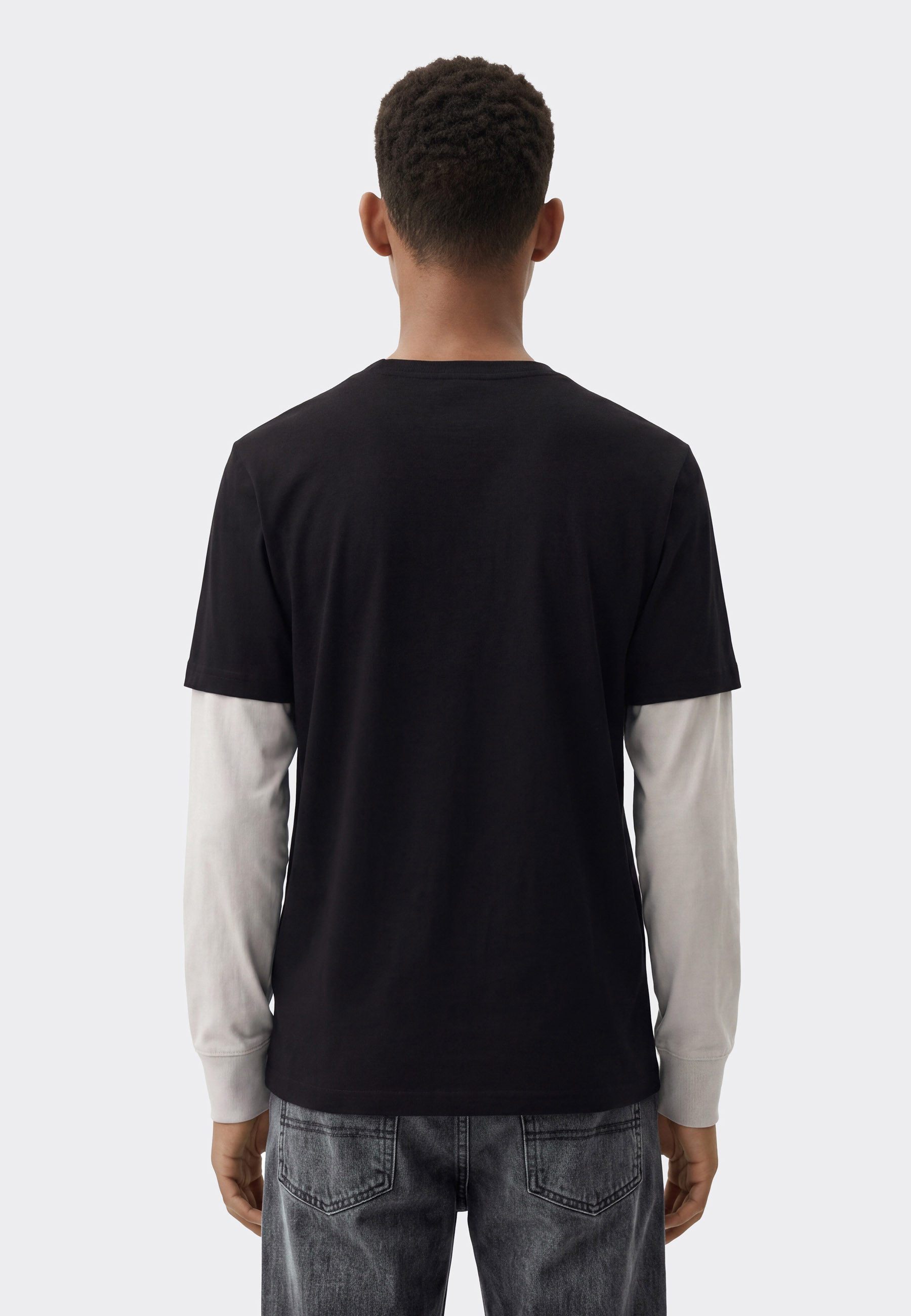 Champion Langarmshirt SPORTWEAR LONG SLEEVE Standard Fit für Kinder, mit Rundhalsausschnitt, aus Baumwolle, normale Länge