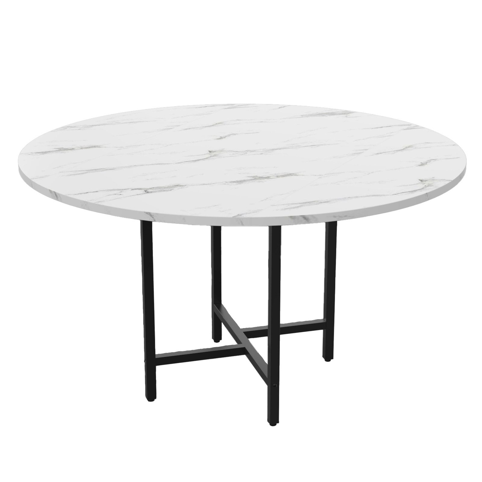 TWSOUL Esstisch Esstisch Rund Hölzerner Küchentisch Esszimmertisch Ø 120cm günstig online kaufen