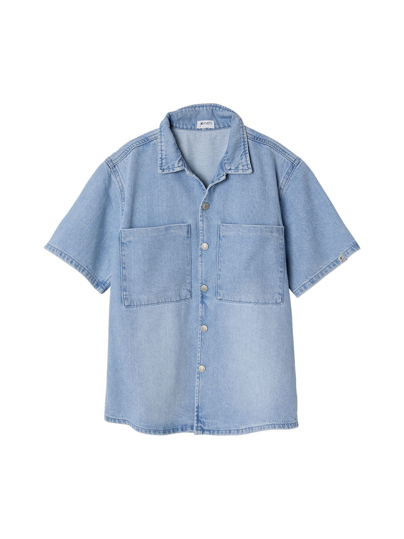 jonen Kurzarmhemd Jungen Kurzarm-Hemd aus Light-Denim