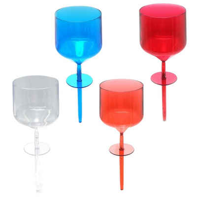 Bada Bing Gläser-Set Schwimmende bunte Kunststoff Trinkgläser für Pool, Strand und Garten, 4er Set schwimmende Gläser