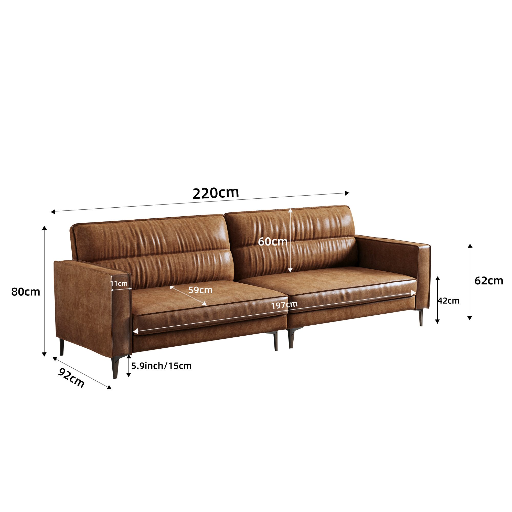 OLEY LUCK LIVE Sofa Vintage Ölwachleder günstig online kaufen