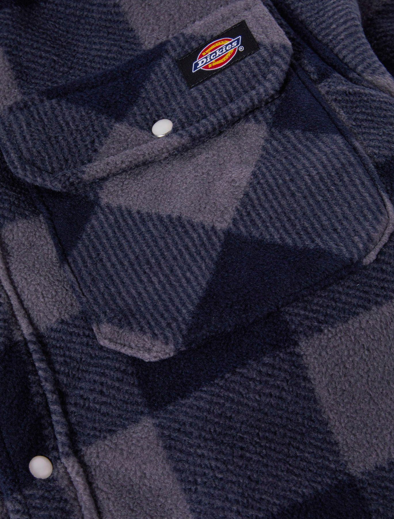 Thermohemd Polarfleece, aus Brusttaschen 2 mit Dickies blau-schwarz Portland warm gefüttert