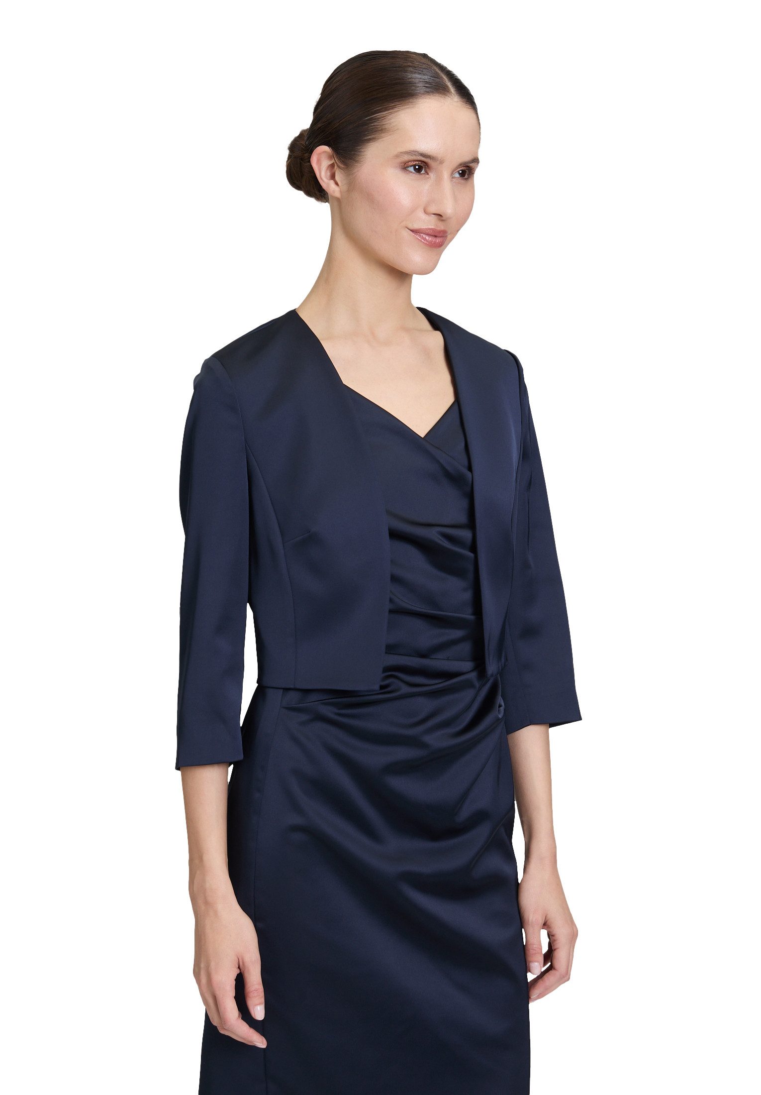 Vera Mont Bolerojacke Damen Bolero-Jacke mit Kellerfalten günstig online kaufen