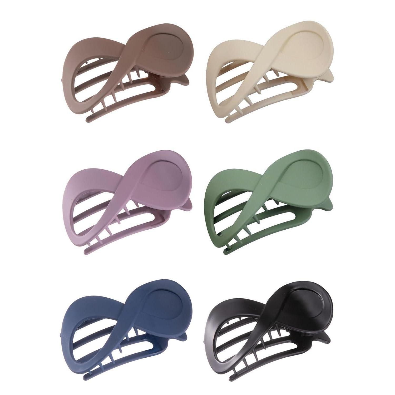 LuxusKollektion Haarklammer Haarklammer Groß Französische Haarspangen Damen 6 Pcs Mattiert