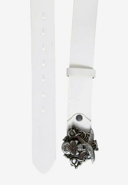 Cipo & Baxx Ledergürtel mit cooler Totenkopfschnalle