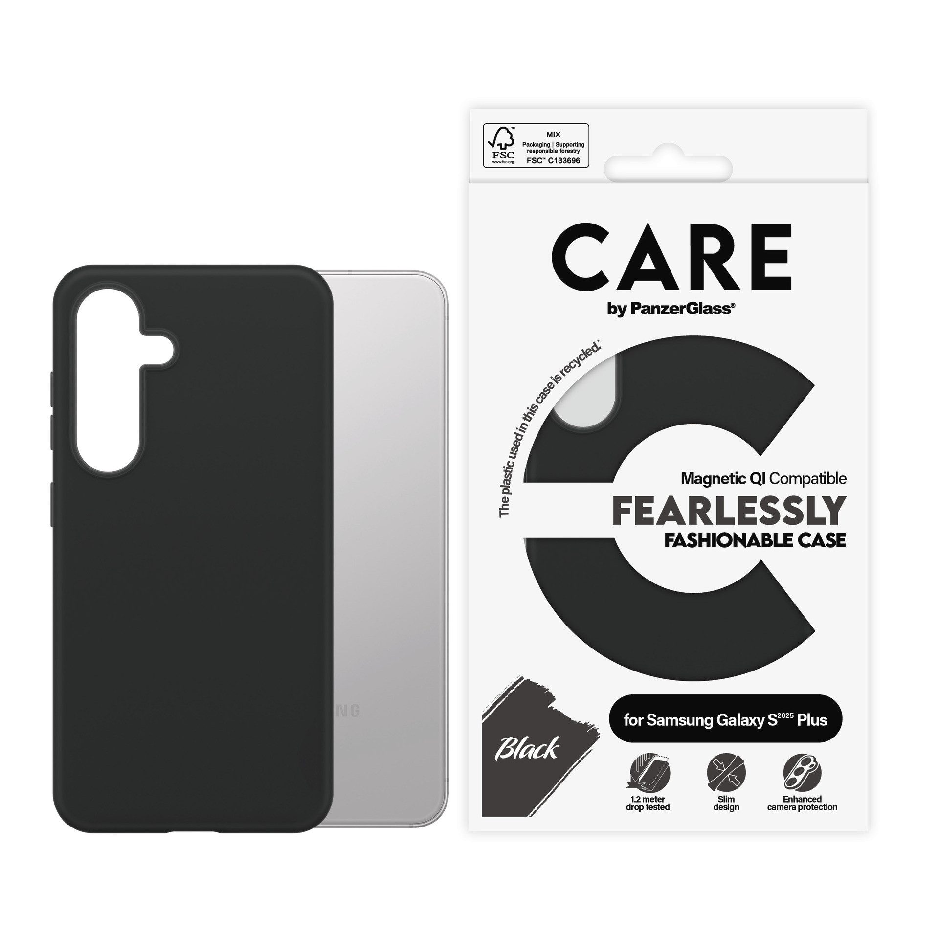 CARE by PanzerGlass Handyhülle Magnetic QI Fearlessly Fashionable Case für Samsung Galaxy S25 Plus, Backcover, Schutzhülle, Handyschutzhülle, Case, Schutzcase, stoßfest