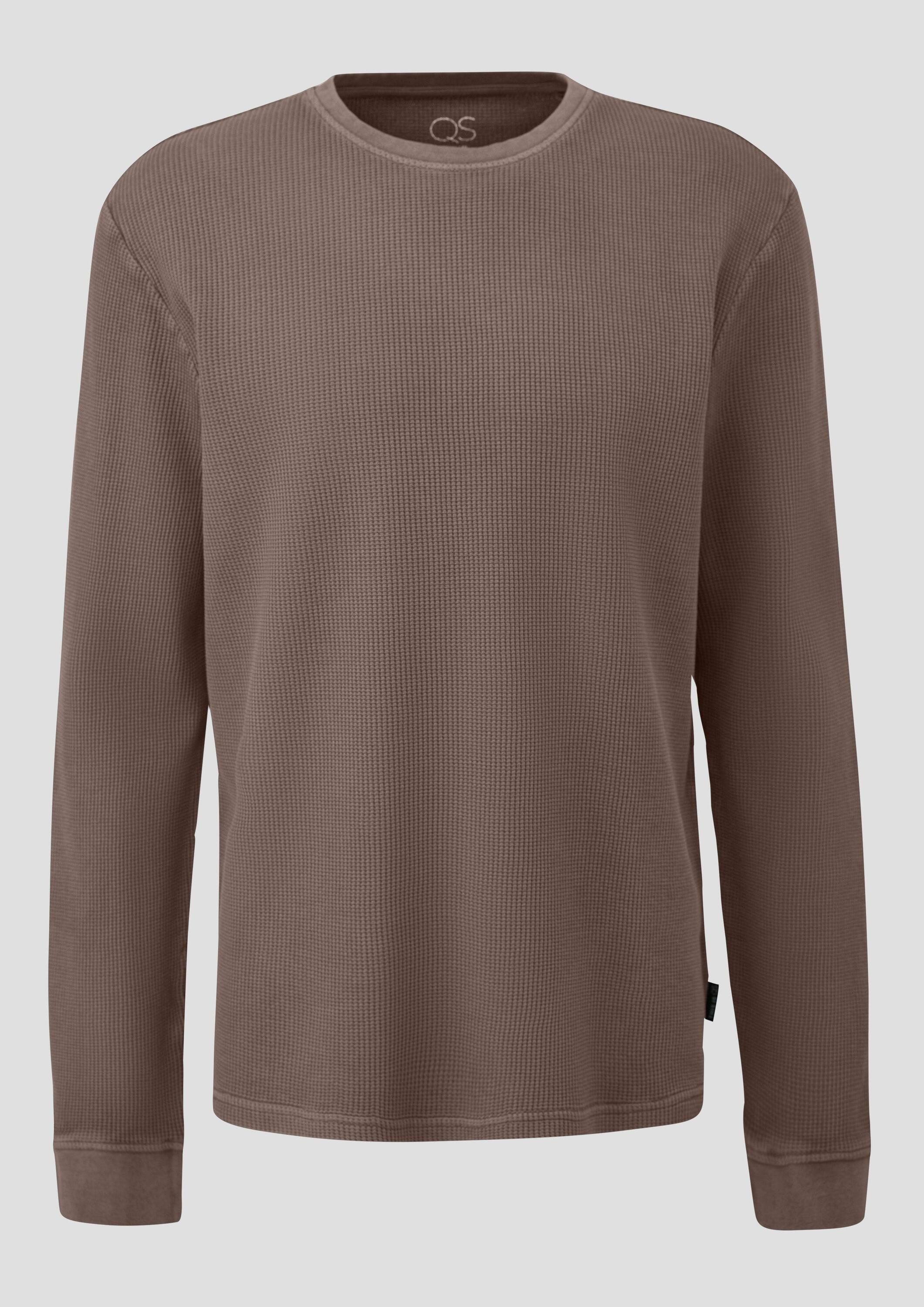 QS Langarmshirt T-Shirt Longsleeve aus Strukturjersey