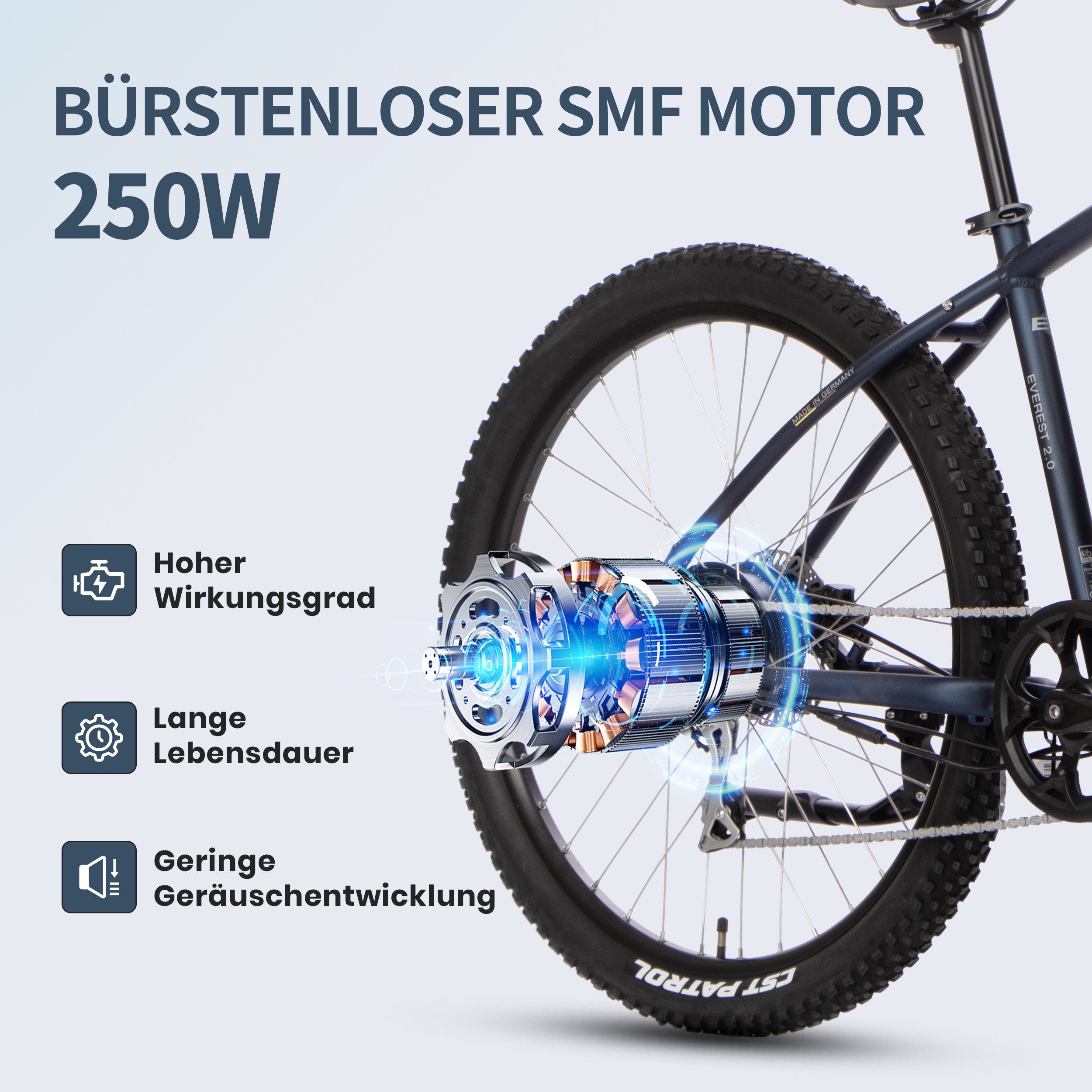 Thumbnail - SAXXX E-Bike Mountainbike 28x2,35 Zoll für Damen und Herren, 374Wh, 90km, 44cm Rahmenhöhe, 7 Gang SHIMANO Acera Schaltwe...