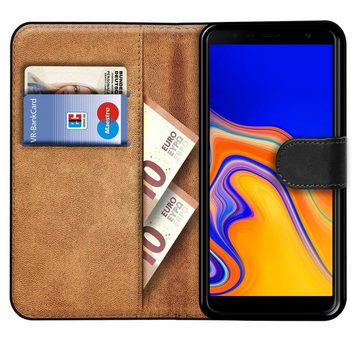 CoolGadget Handyhülle Book Case Handy Tasche für Samsung Galaxy J6 Plus 6 Zoll, Hülle Klapphülle Flip Cover für Samsung J6+ Schutzhülle stoßfest