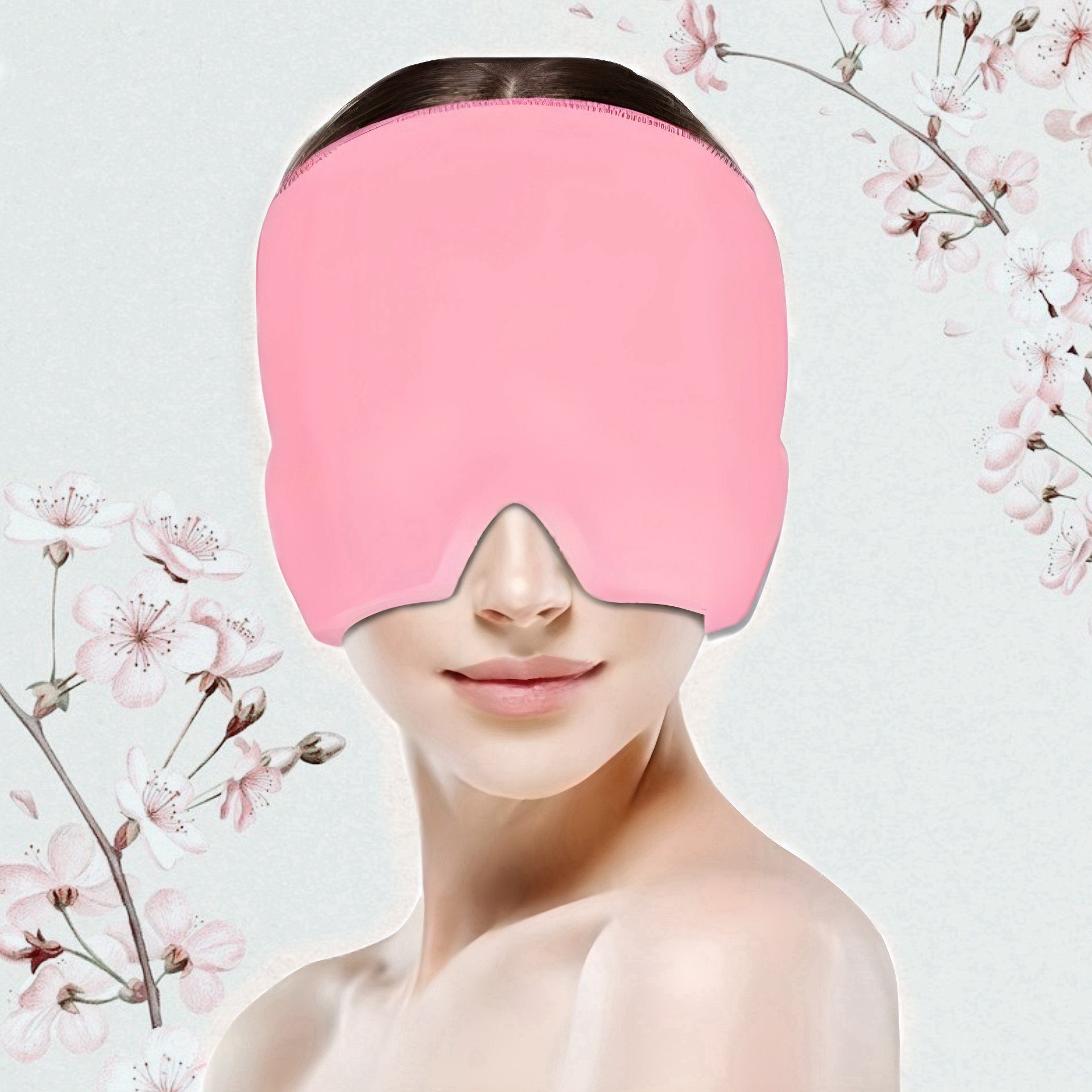 FEELVIT Schlafmaske Anti-Migräne Maske Relief Cap, Anti-Kopfschmerz, Packung, 1-tlg., Migräne Maske + Anleitung, Linderung und Entspannung mit Wärme-/Kältetherapie, Beruhigend