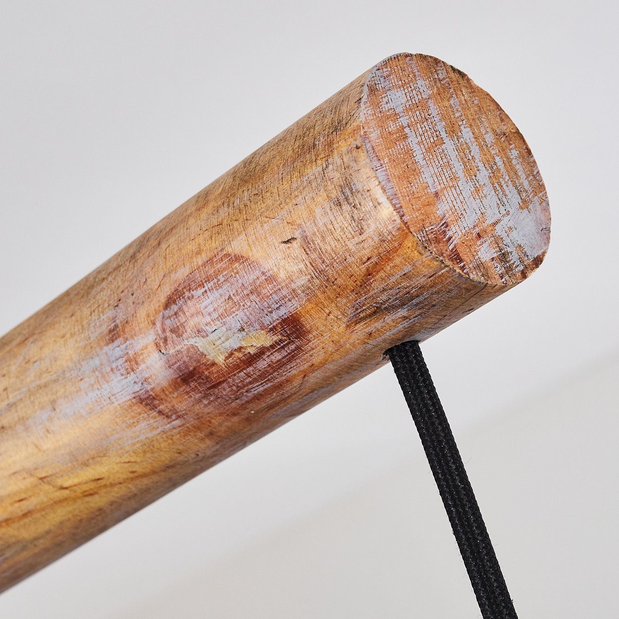 hofstein Hängeleuchte »Laives« Hängelampe aus Metall/Holz/Textil in Schwarz/Grau/Natur, ohne Leuchtmittel, 4xE27, Höhe max. 120cm, mit Stoff-Schirmen. € 139,99