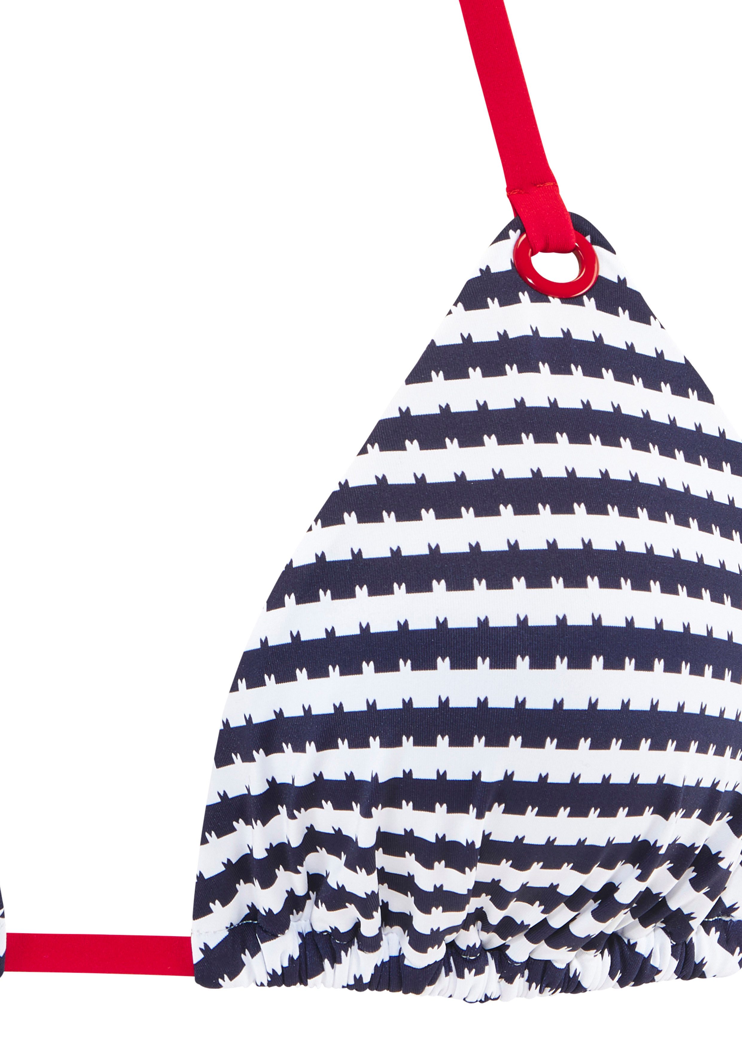 s.Oliver Triangel-Bikini-Top Elain, mit kontrastfarbigen Zierringen