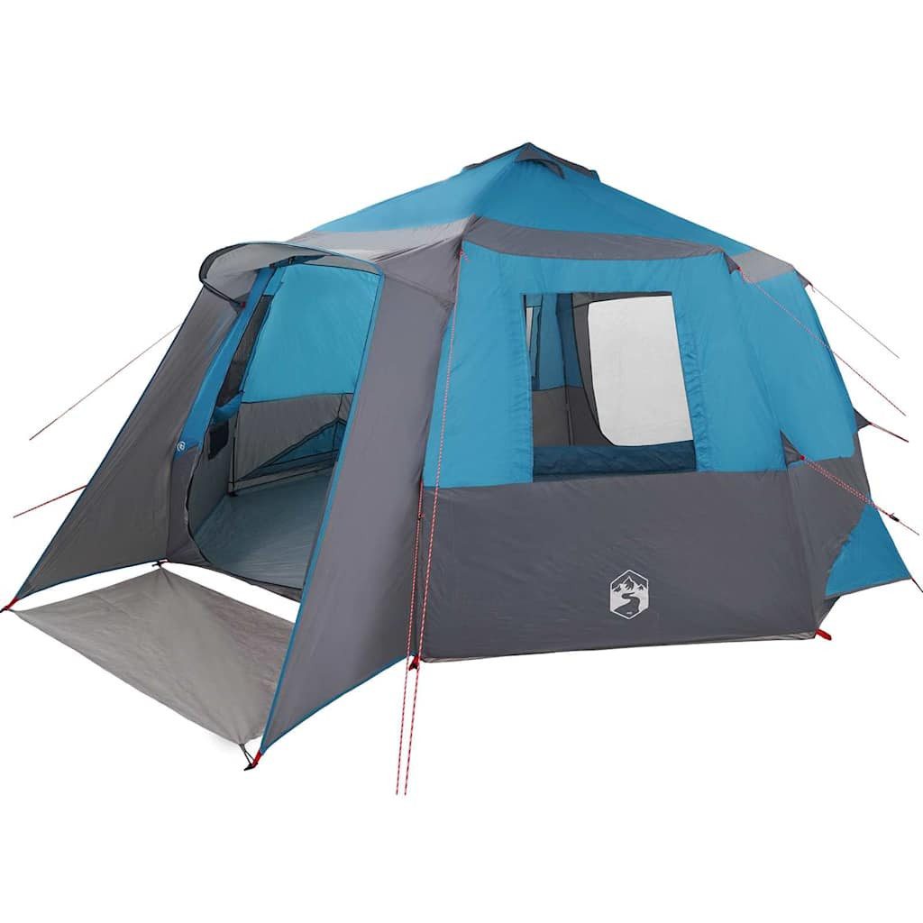 vidaXL Tunnelzelt Kabine Zelt 12-Personen Blau und Grau 500 x 500 x 294 cm, (1 tlg)