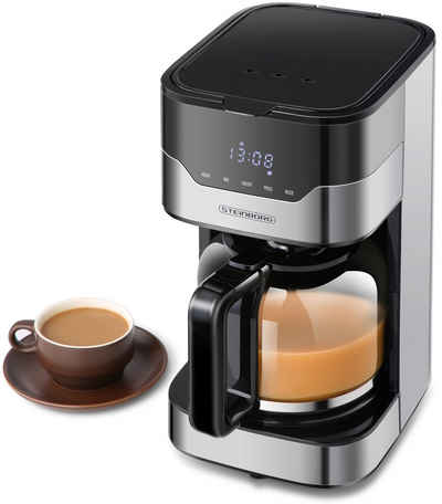 STEINBORG Filterkaffeemaschine SB-6050, 1,5l Kaffeekanne, Papierfilter, Timerfunktion, Tropfstopp-Funktion, Abschaltautomatik