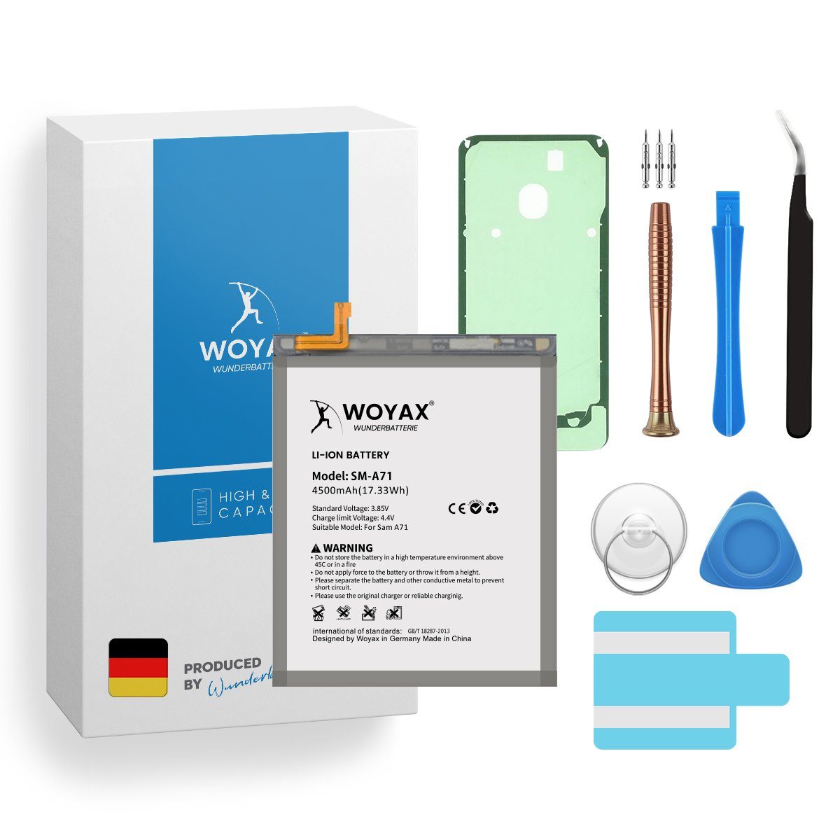 Woyax Wunderbatterie Akku (3.85 Handy-Akku Ersatzakku Galaxy EB-BA907ABY V) für A71(5G) Samsung