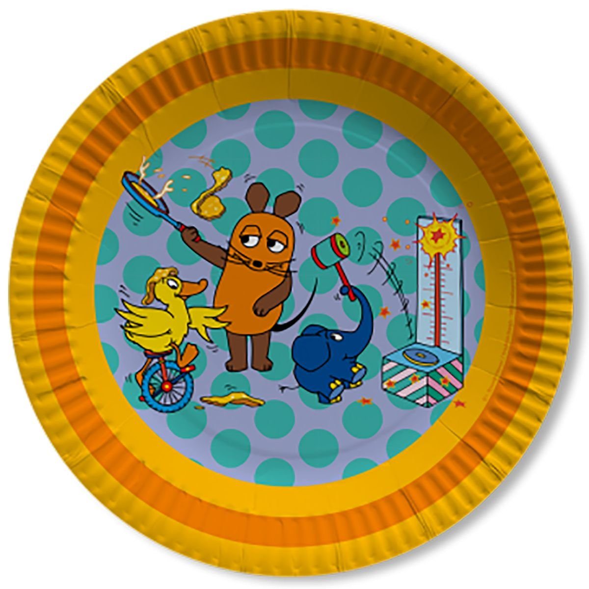 dh konzept Einweggeschirr-Set Die Maus Kindergeburtstag Party Deko Set – Bild 3 von 5