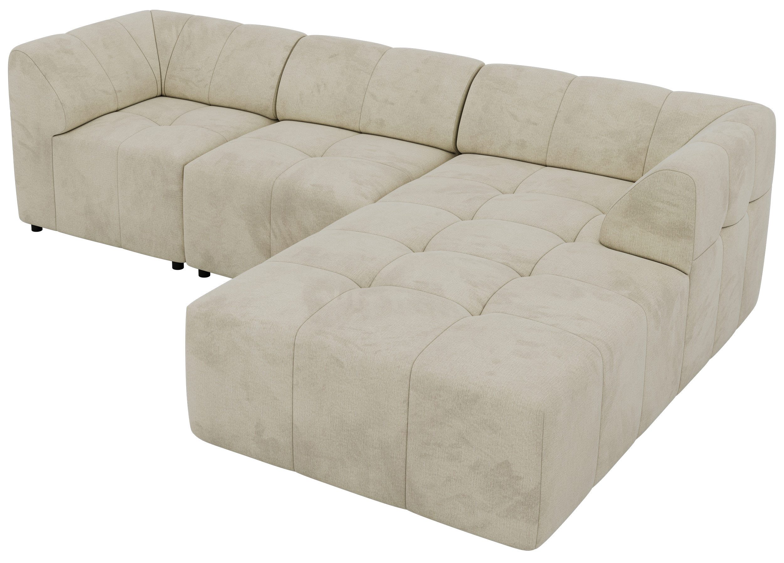 MKS MÖBEL Big-Sofa VORITA, 3M L Ecksofa XXL-Modulsof, Sofa in L-Form, freistehend, mit Wellenfederung und HR35-Komfortschaum