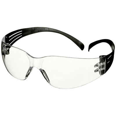 3M Arbeitsschutzbrille 3M SF101AF-BLK Schutzbrille mit Antibeschlag-Schutz, mit Antikratz-Sc