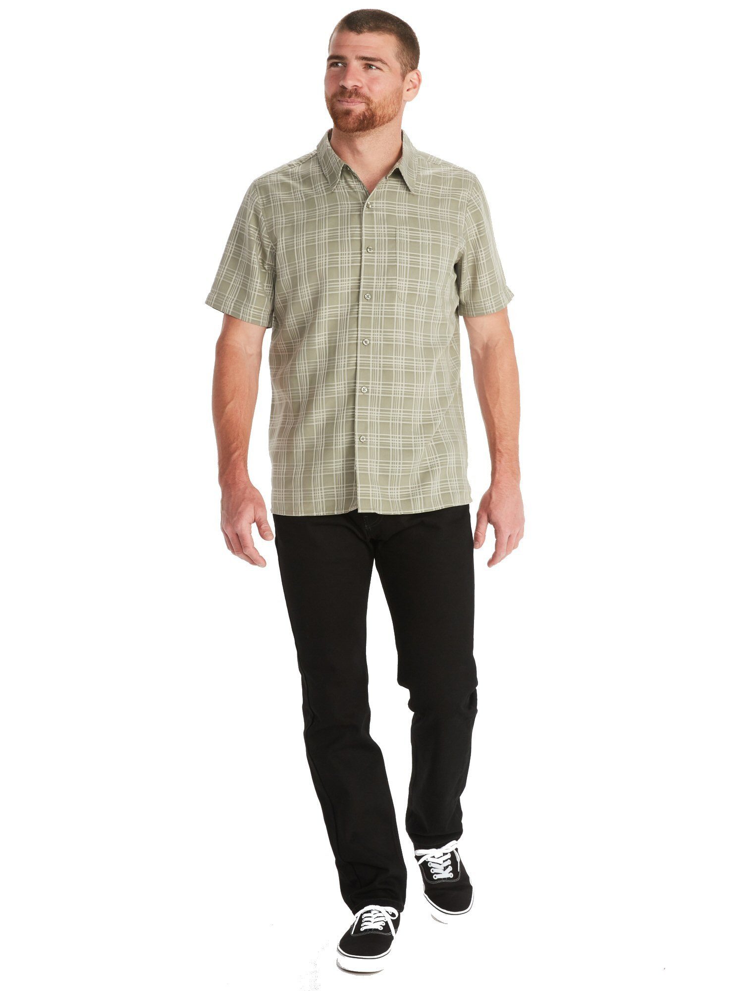 Marmot Outdoorhemd Reise-/Wanderhemd Eldridge Classic Kurzarm vetivergrau Herren