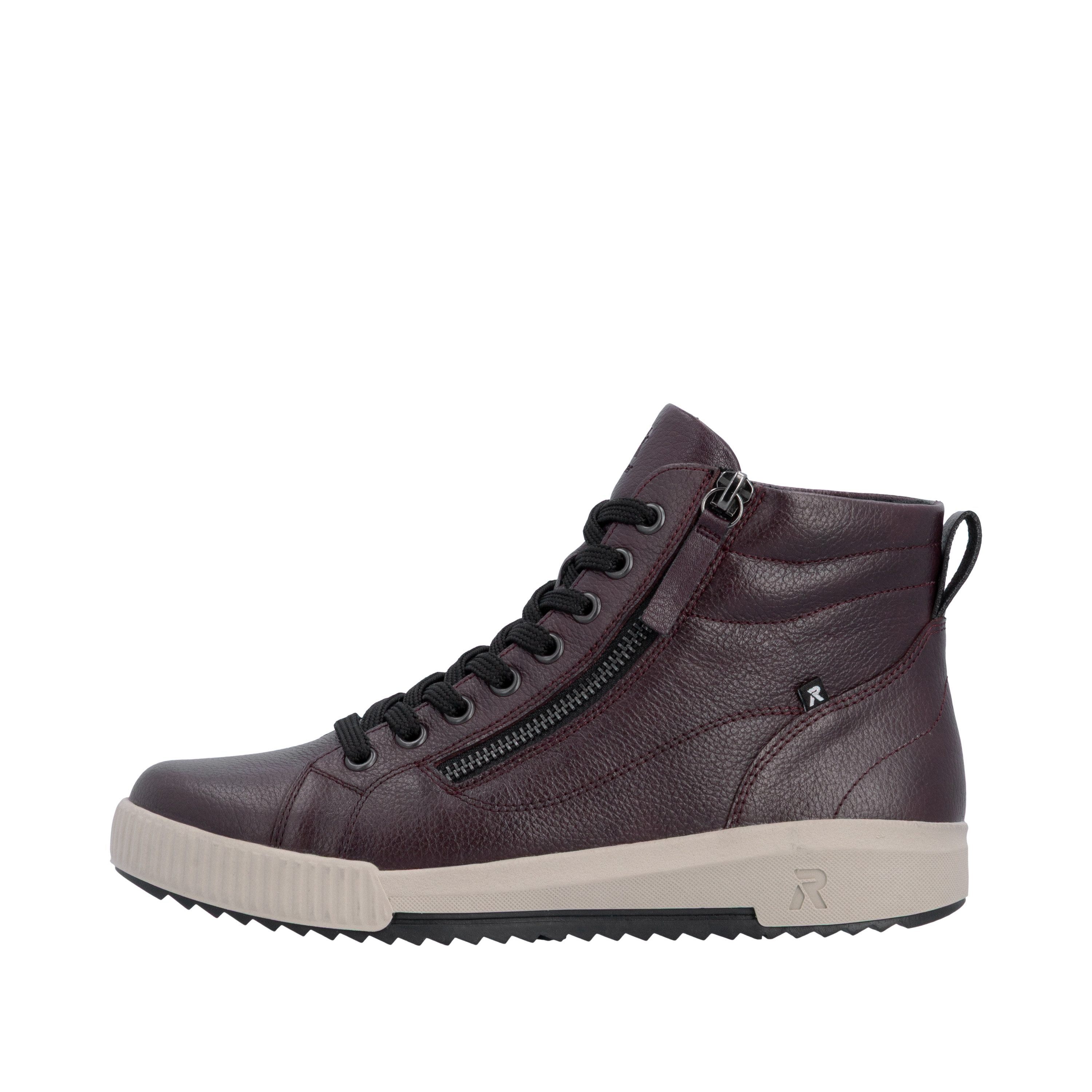 Rieker Sport Schnürboots Stiefelette, High Top Sneaker, Freizeitboots mit Reißverschluss