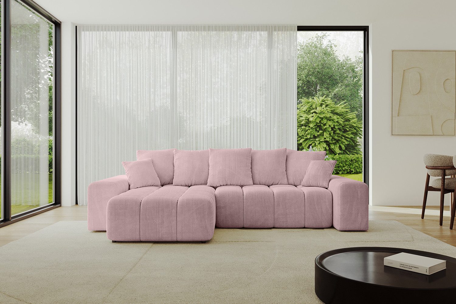 ALTDECOR Ecksofa ENIL-L, Couch mit Schlaffunktion, Wohnzimmer - Wohnlandschaft, Corner Sofa Bett Eckcouch Couch L-Form Schlafcouch Ausziehbar