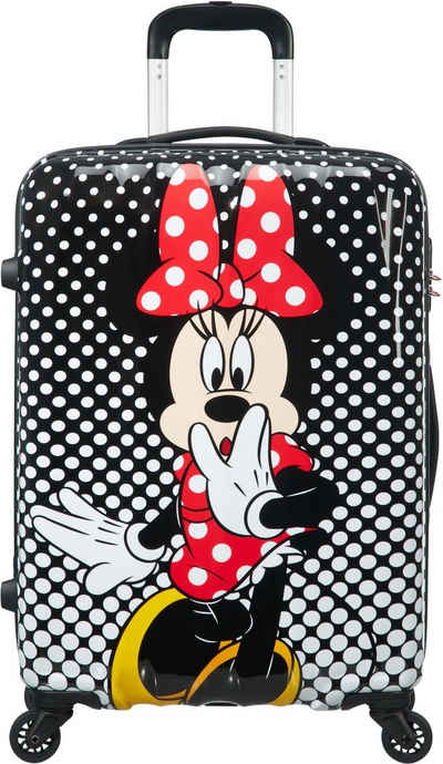 American Tourister® Hartschalen-Trolley Disney Legends, Minnie Mouse Polka Dot, 65 cm, 4 Rollen, Kinderreisekoffer Reisekoffer-Groß Aufgabegepäck