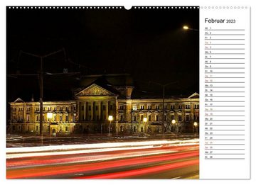 CALVENDO Wandkalender Nachts in Dresden (Premium, hochwertiger DIN A2 Wandkalender 2023, Kunstdruck in Hochglanz)