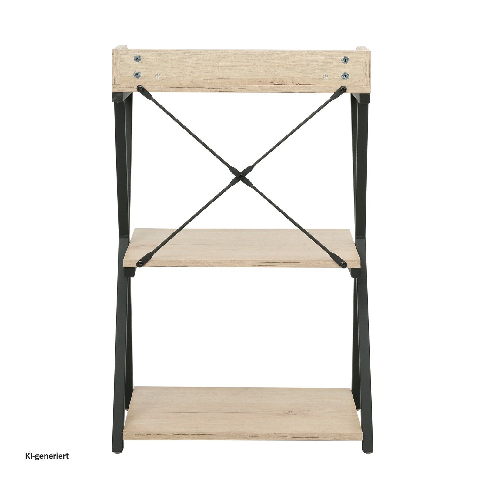 HTI-Living Standregal Regal Cedrik mit 3 Regalfächern Artisaneiche-Schwarz, Stück 1-tlg. – Bild 4 von 4