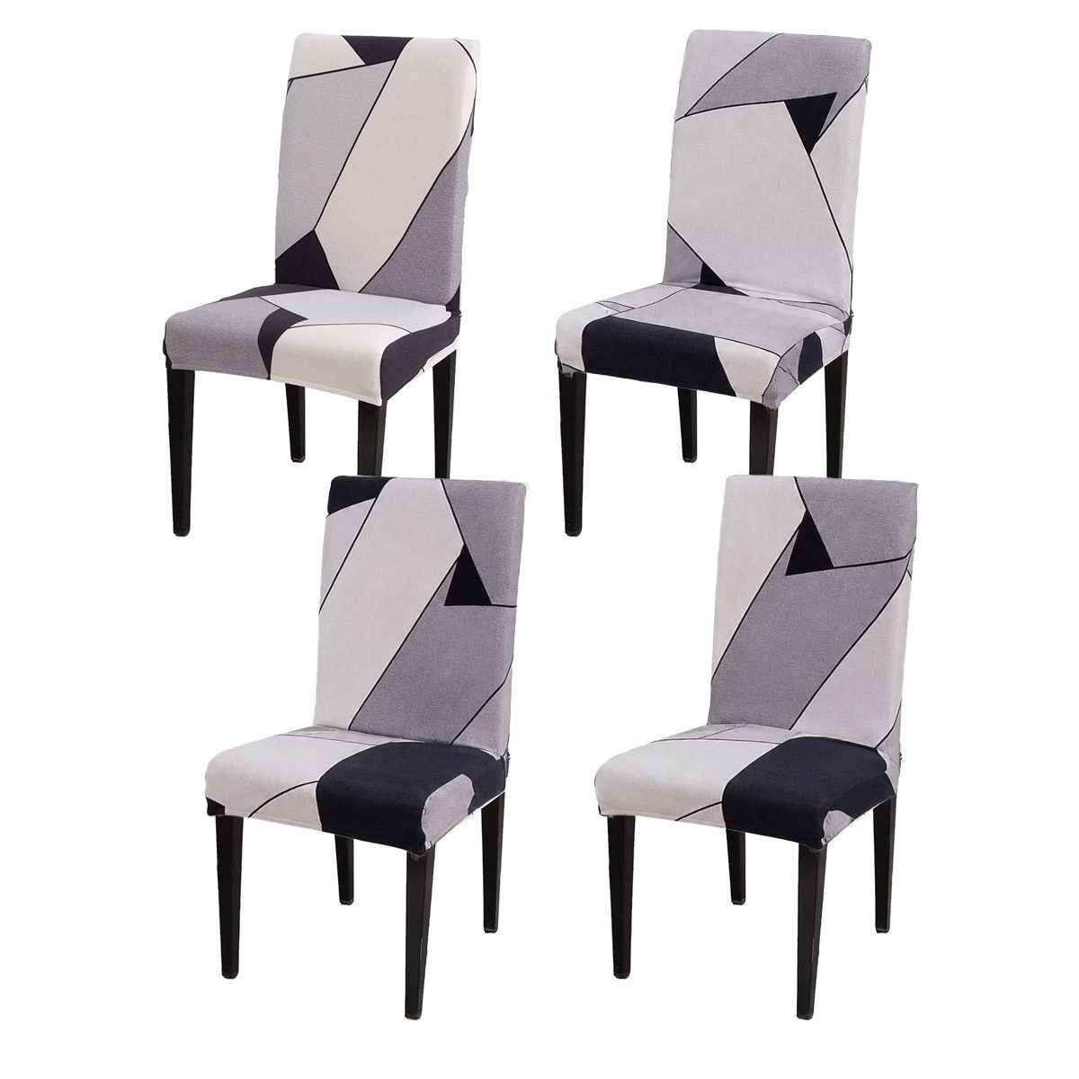 Vivi Idee Stuhlbezug Stuhlhussen 4/6er Set Spannbezug für Esszimmerstühle Schwingstuhl, Elastische Waschbar Hochzeit Büro Partys Deko