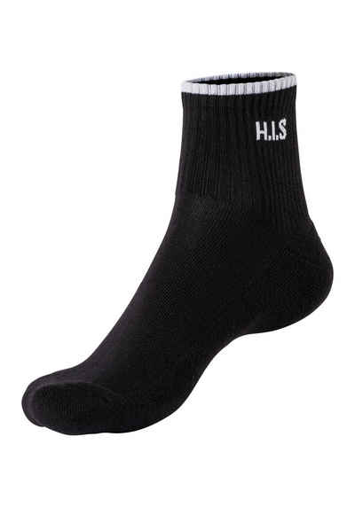 H.I.S Sportsocken Kurzsocken (Packung, 6-Paar) mit Frottee & verstärkten Belastungszonen