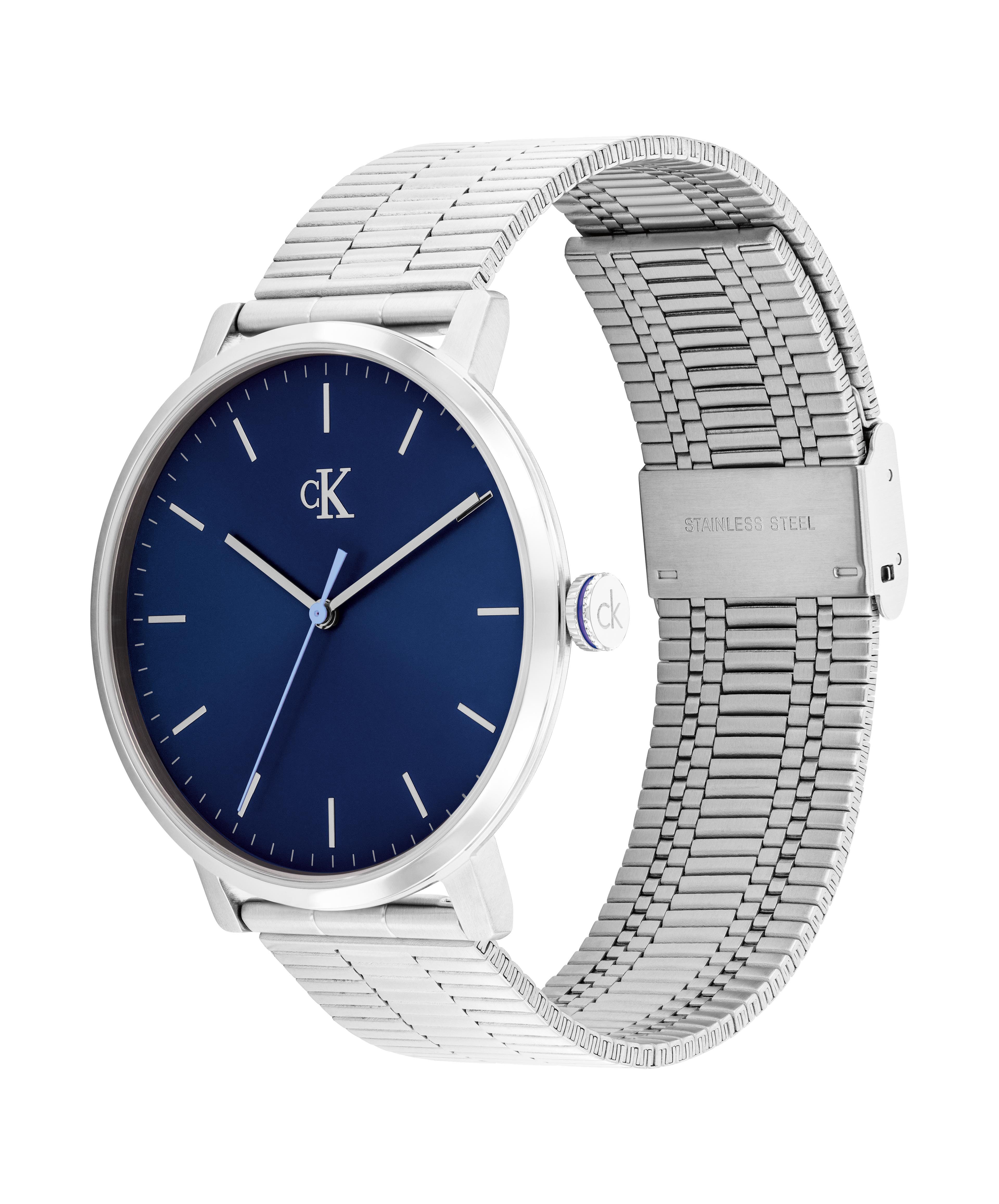Calvin Klein Quarzuhr CK REAL 25200548, Armbanduhr, Herrenuhr, Edelstahlarmband, analog