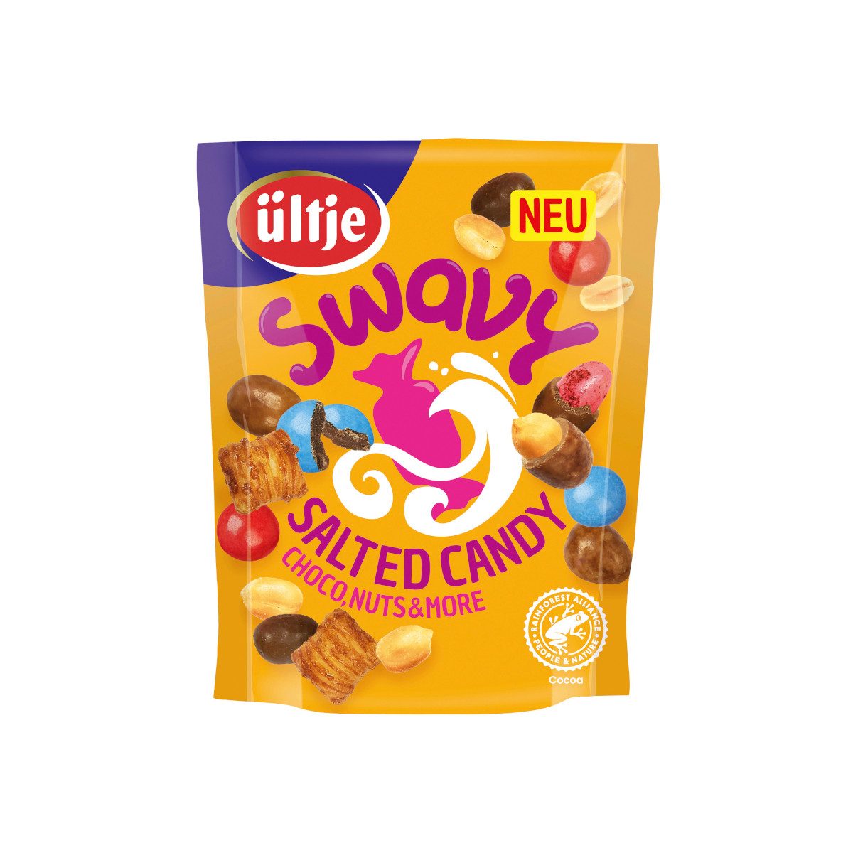 UELTJE Knabberei, ültje Swavy Salted Snack Snackmix mit Geleebohne und Schokolinsen 140g