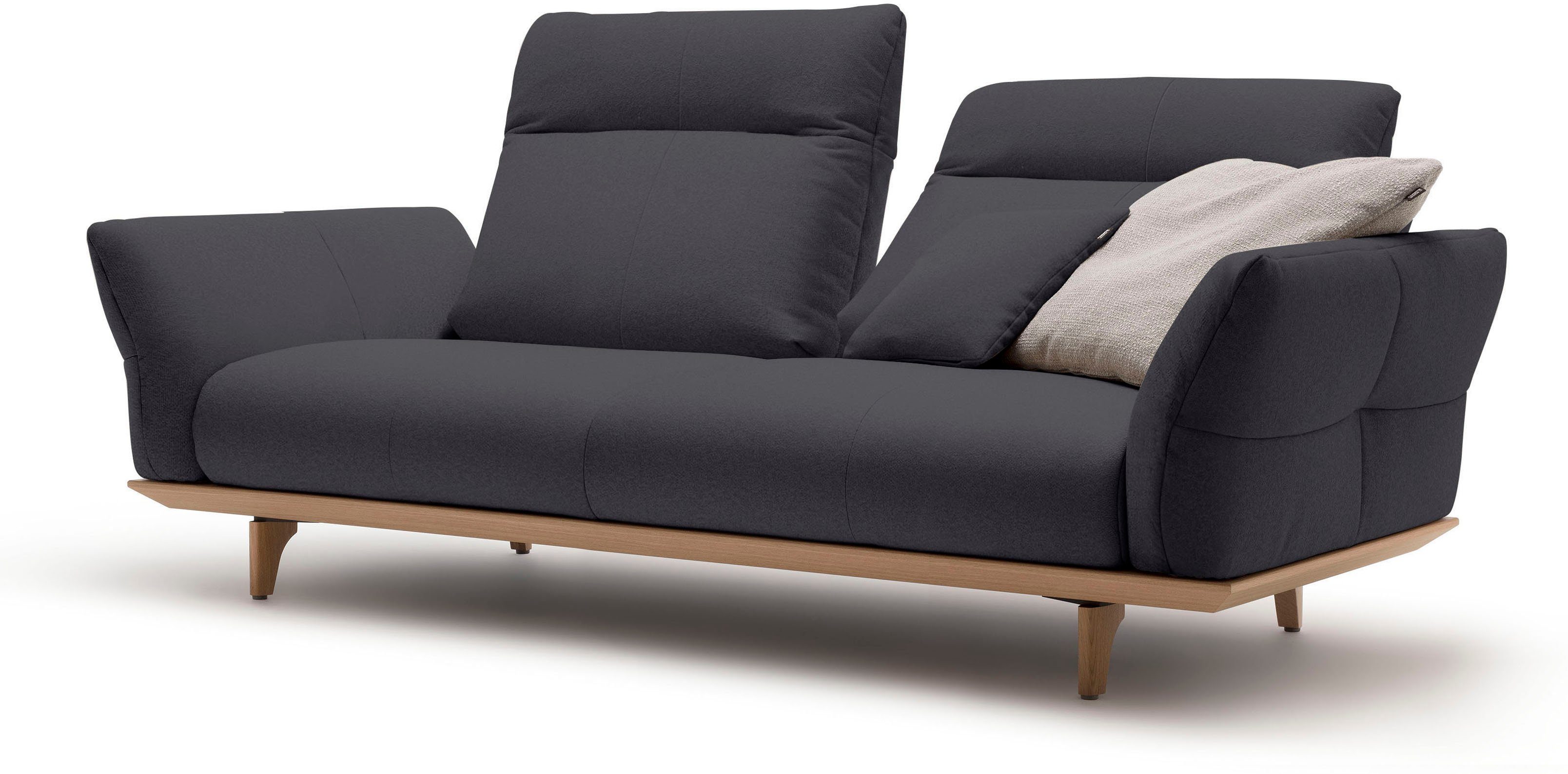 3-Sitzer Sockel hülsta sofa Breite Füße Eiche hs.460, in Eiche, natur, 208 cm