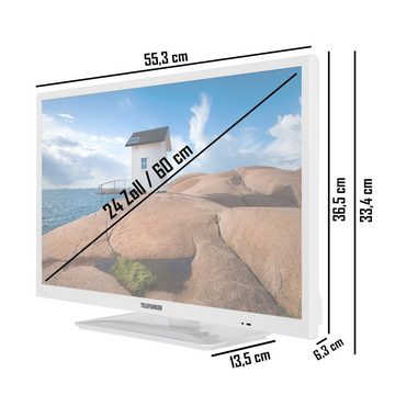 Telefunken XH24SN550MVD-W LCD-LED Fernseher (60 cm/24 Zoll, HD-ready, Smart TV, 12 Volt Anschluss, Triple-Tuner, DVD-Player, 6 Monate HD+ gratis)