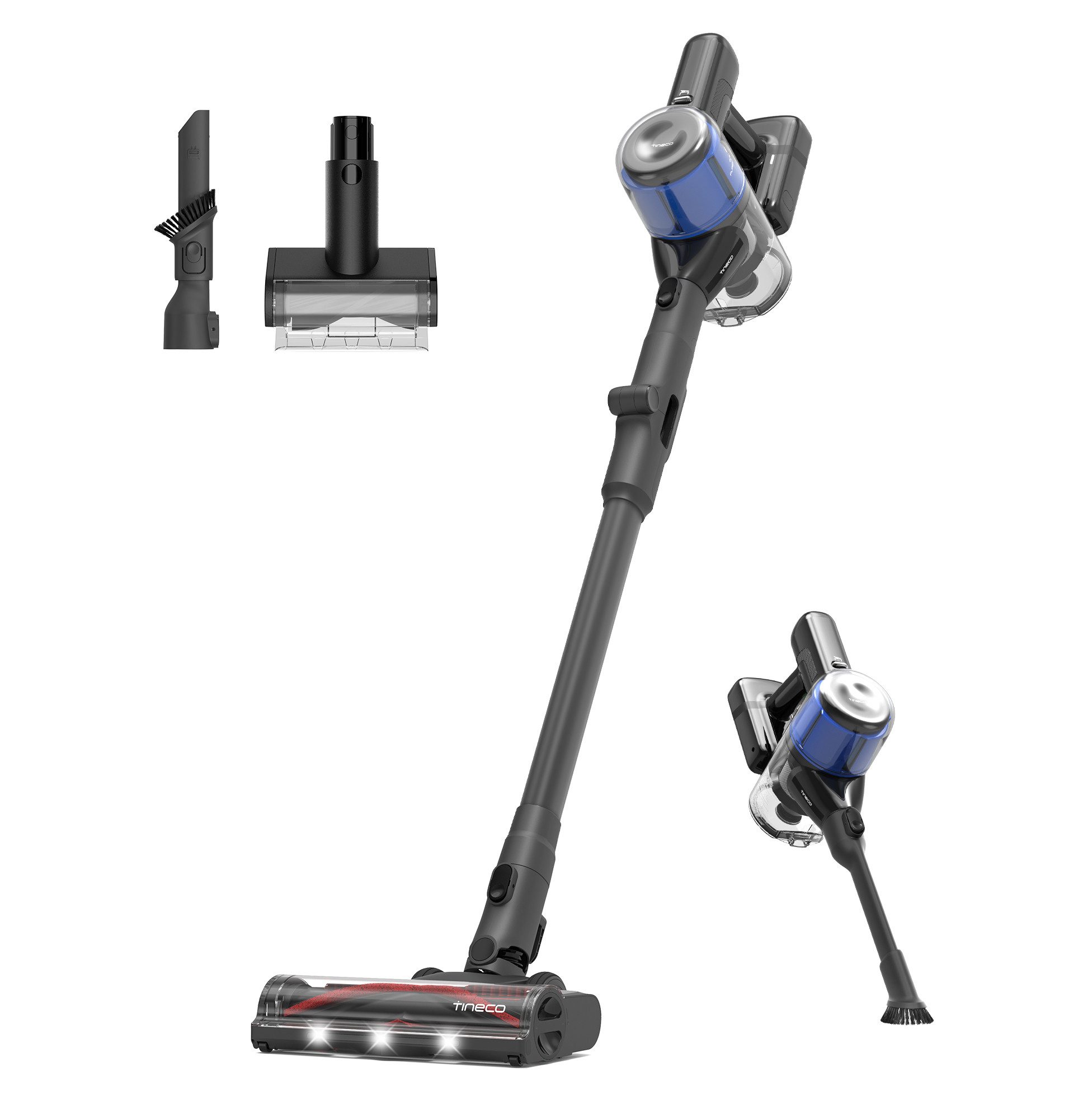 Tineco Akku-Stielstaubsauger Pure One S30 Pro mit faltbarem Saugrohr und 65 Min Akku, 500 W, beutellos, 200W Saugleistung
