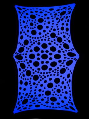 Wandteppich Schwarzlicht Segel Spandex "Psychedelic Universe" Weiß, 3x6m, PSYWORK, UV-aktiv, leuchtet unter Schwarzlicht